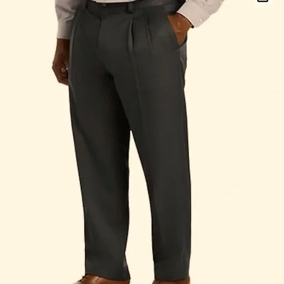 white christmas dresses Big & Tall J.M. Haggar Dress Pant - Sharkskin main image 0